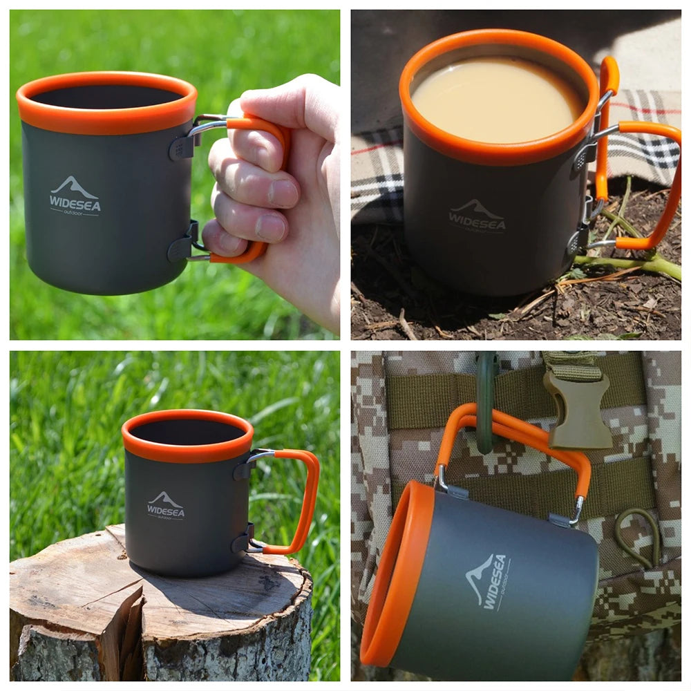 Caneca de Trilha, Caneca de Camping, Caneca de Alumínio