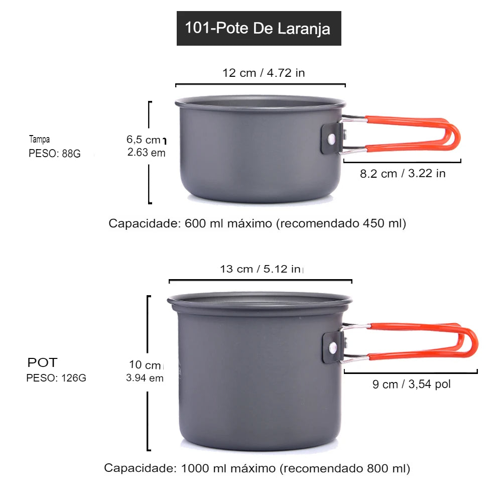 Panela Para Camping, Kit Cozinha Para Camping