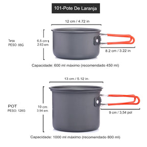 Panela Para Camping, Kit Cozinha Para Camping